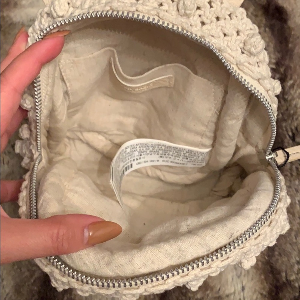 Zara Macramé Mini Backpack in Cream - Picture 6 of 6